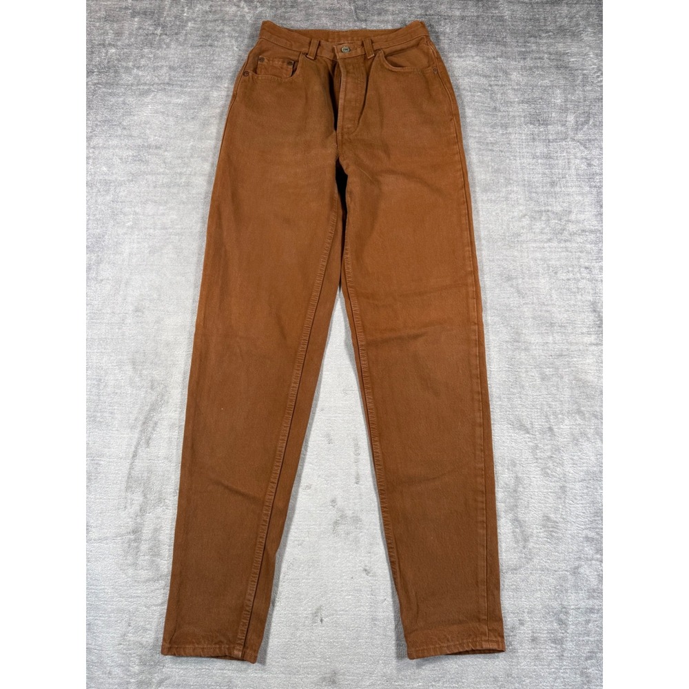 Levis Jeans Womens 28 Rust Brown Vintage 501 High Rise Straight Leg Button Fly
